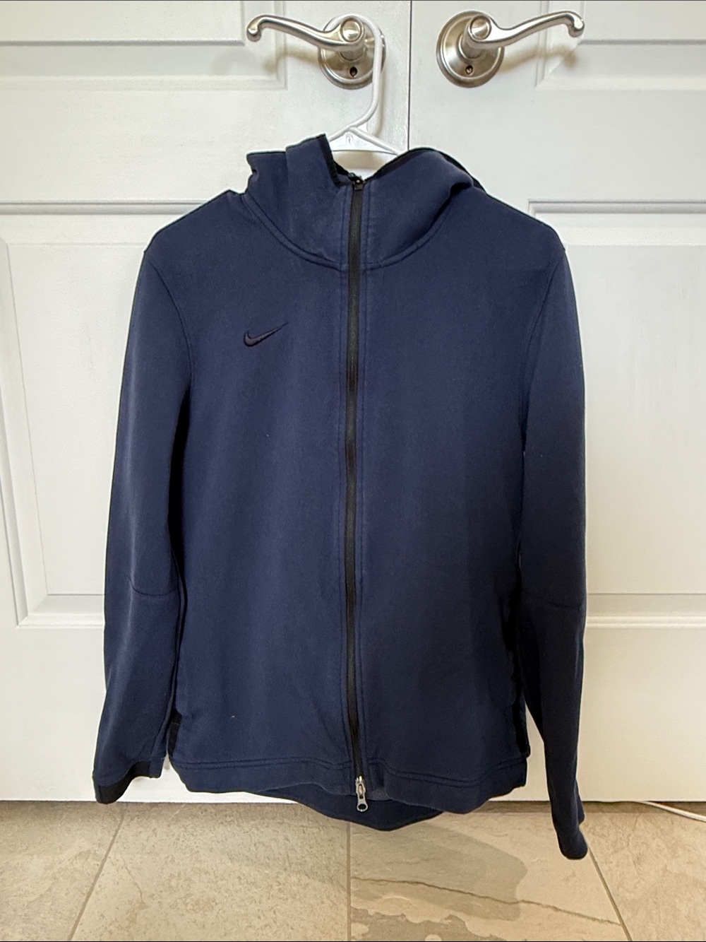 Nike Men's Dark Navy Full-Zip Hooded Performance Jacket